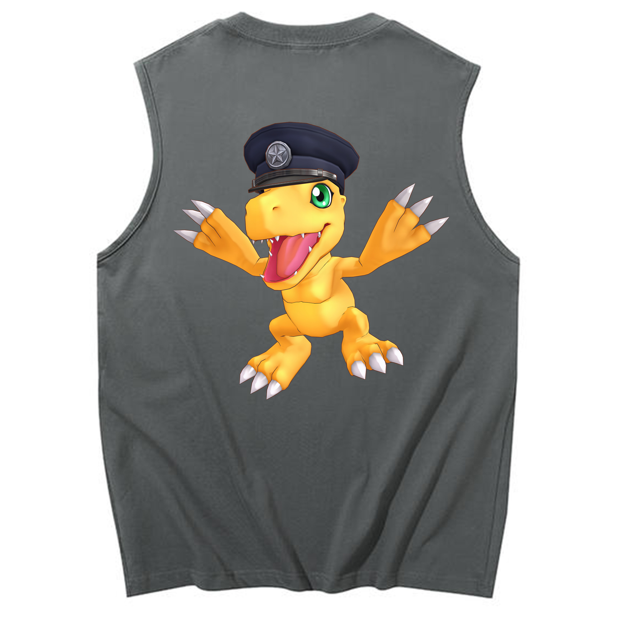 （画像用） Digimon デジタルモンスター/デジモン コットン100％タンクトップ（背面プリント）